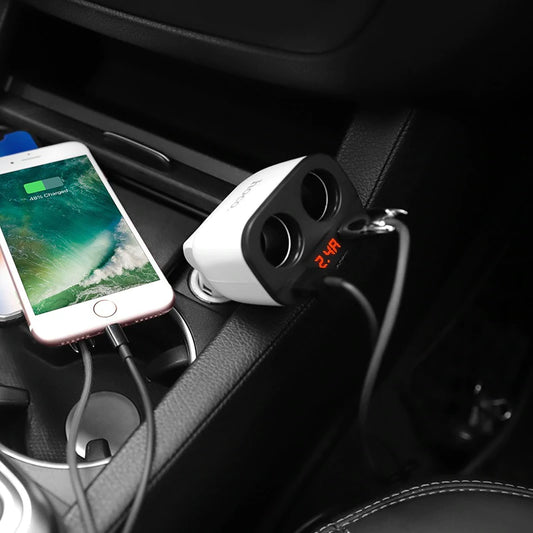 Dual Car Charger With LED Display_0